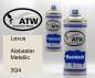 Preview: Lexus, Alabaster Metallic, 3Q4: 400ml Sprühdose + 400ml Klarlack - Set, von ATW Autoteile West.